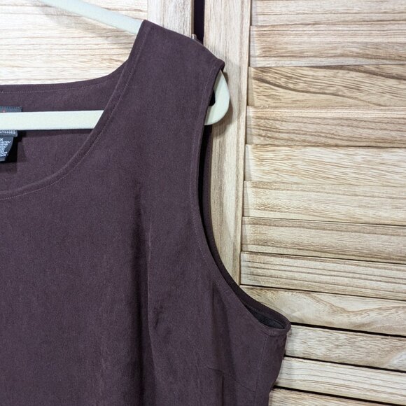 Erika Dress Sleeveless Velvety Brown Size 1X - Picture 3 of 7